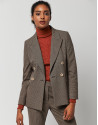 Blazer cruzada pata de gallo marrón - Mujer | Roberto Verino