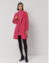 Three-quarter fuchsia double-faced wool coat | Roberto Verino
