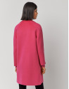 Three-quarter fuchsia double-faced wool coat | Roberto Verino