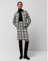 Black checked knit jacket  - Woman - AW2022 | Roberto Verino