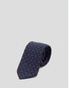 Corbata seda azul jacquard geométrico ... | Roberto Verino