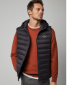 Gabardina técnica arena con chaleco acolchado gris