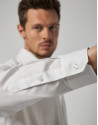 Camisa vestir slim fit estructura blanca