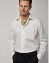 Camisa vestir slim fit estructura blanca