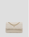 Bolso shoulder Linda Midi piel acolchada crudo