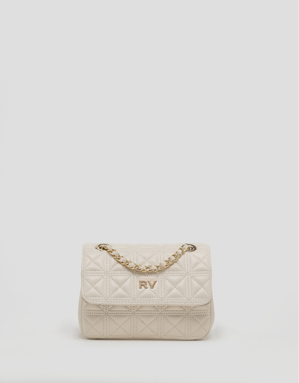 Bolso shoulder Linda Mini piel acolchada crudo