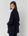 Chaquetón tres cuartos paño azul marino - Mujer | Roberto Verino