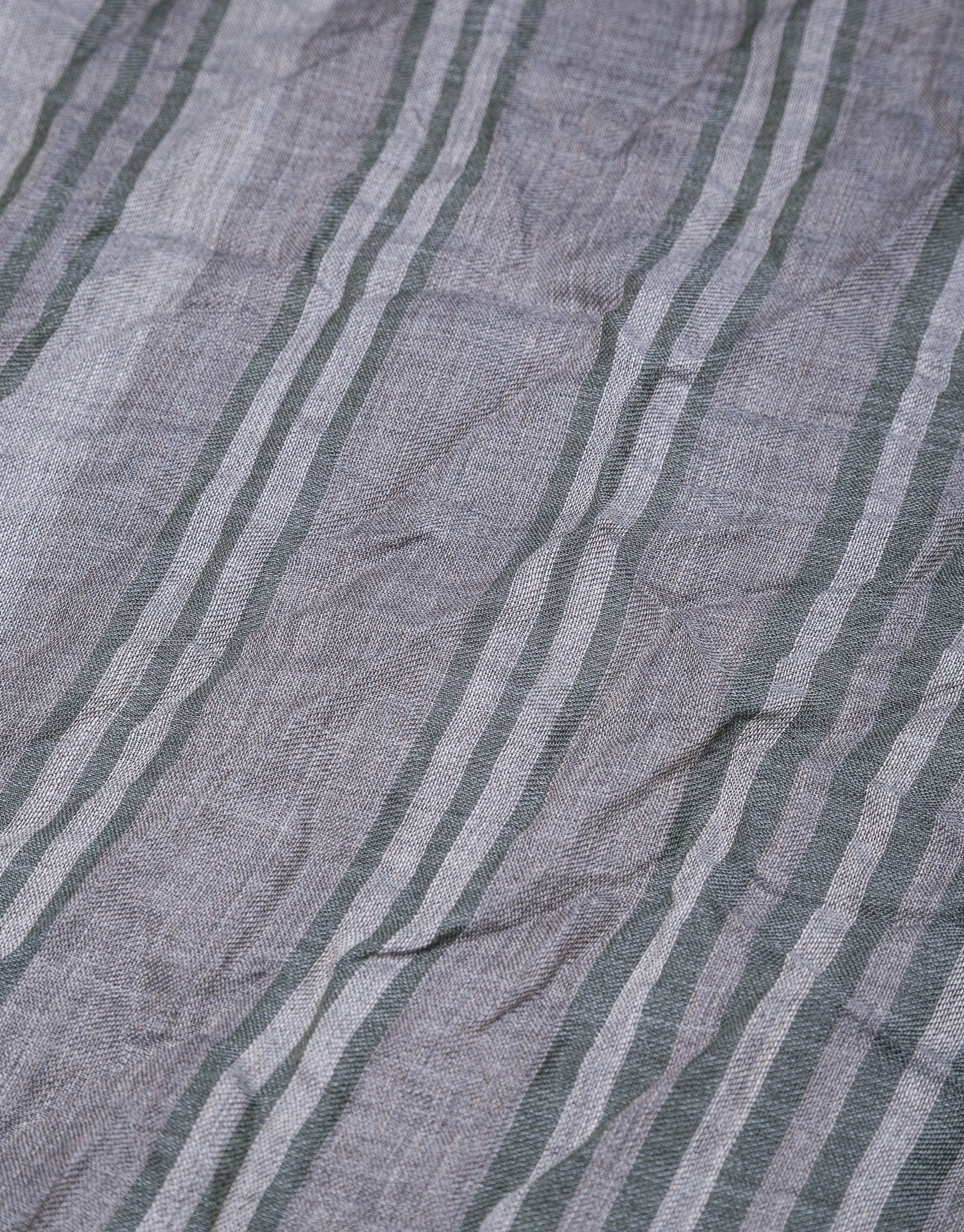 Grey scarf with blue stripes
