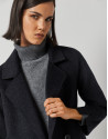 Three-quarter gray cloth jacket - Woman | Roberto Verino