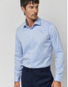 Light blue twill dress shirt