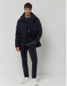 Parka técnica acolchada azul marino