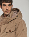 Parka acolchada beige oscuro aspecto algodonero