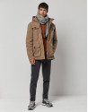 Parka acolchada beige oscuro aspecto algodonero