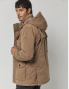 Parka acolchada beige oscuro aspecto algodonero