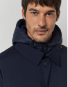 Gabardina técnica azul marino con chaleco acolchado azul