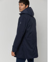 Gabardina técnica azul marino con chaleco acolchado azul