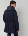 Gabardina técnica azul marino con chaleco acolchado azul