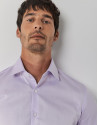 Mauve twill dress shirt