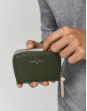 Green leather, medium-size Coin Purse