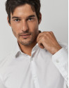 Camisa vestir regular fit sarga blanca
