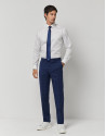 Camisa vestir regular fit sarga blanca