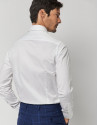Camisa vestir regular fit sarga blanca