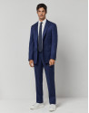 Traje half canvas regular fit falso liso marino