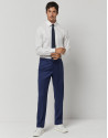 Traje half canvas regular fit falso liso marino