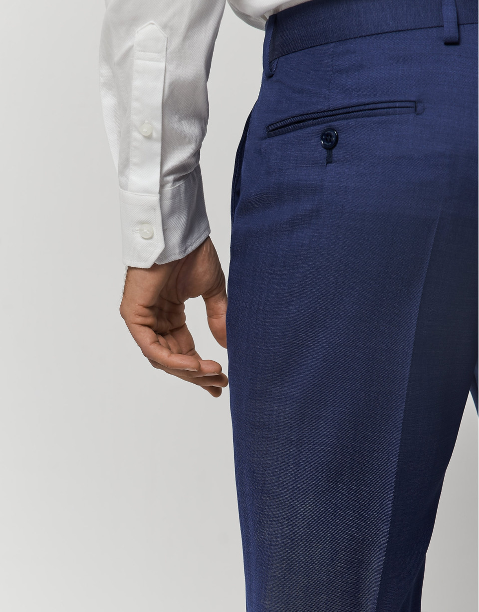 Traje half canvas regular fit falso liso marino