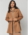 Three-quarter camel cloth jacket - Woman | Roberto Verino