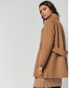 Three-quarter camel cloth jacket - Woman | Roberto Verino