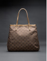 Birdy jacquard bag with RV logo, gilded lurex and metallic leather 