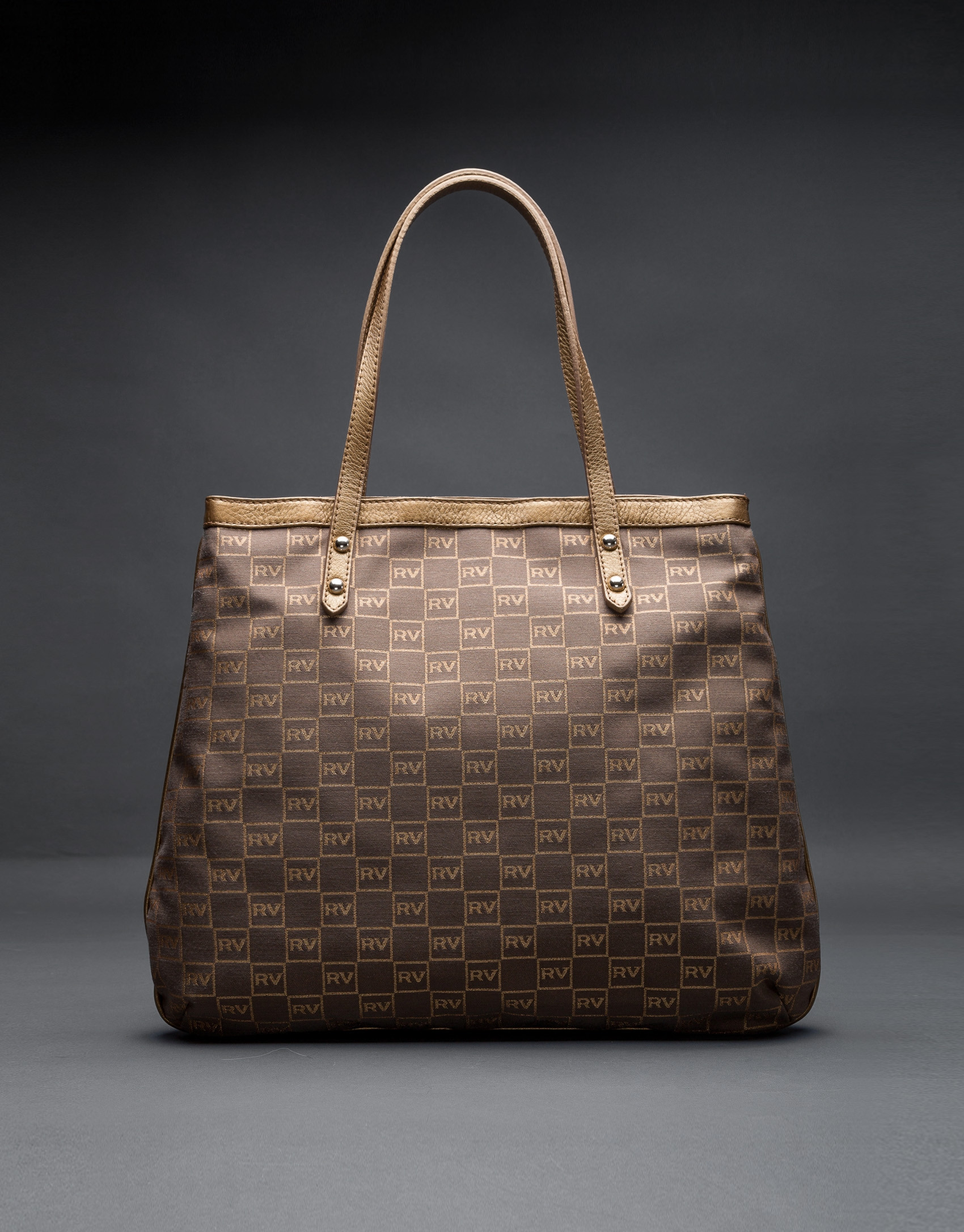Bolso Birdy en jaquard RV  topo con lurex dorado y piel metalizada