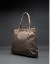 Birdy jacquard bag with RV logo, gilded lurex and metallic leather 