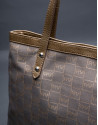 Birdy jacquard bag with RV logo, gilded lurex and metallic leather 