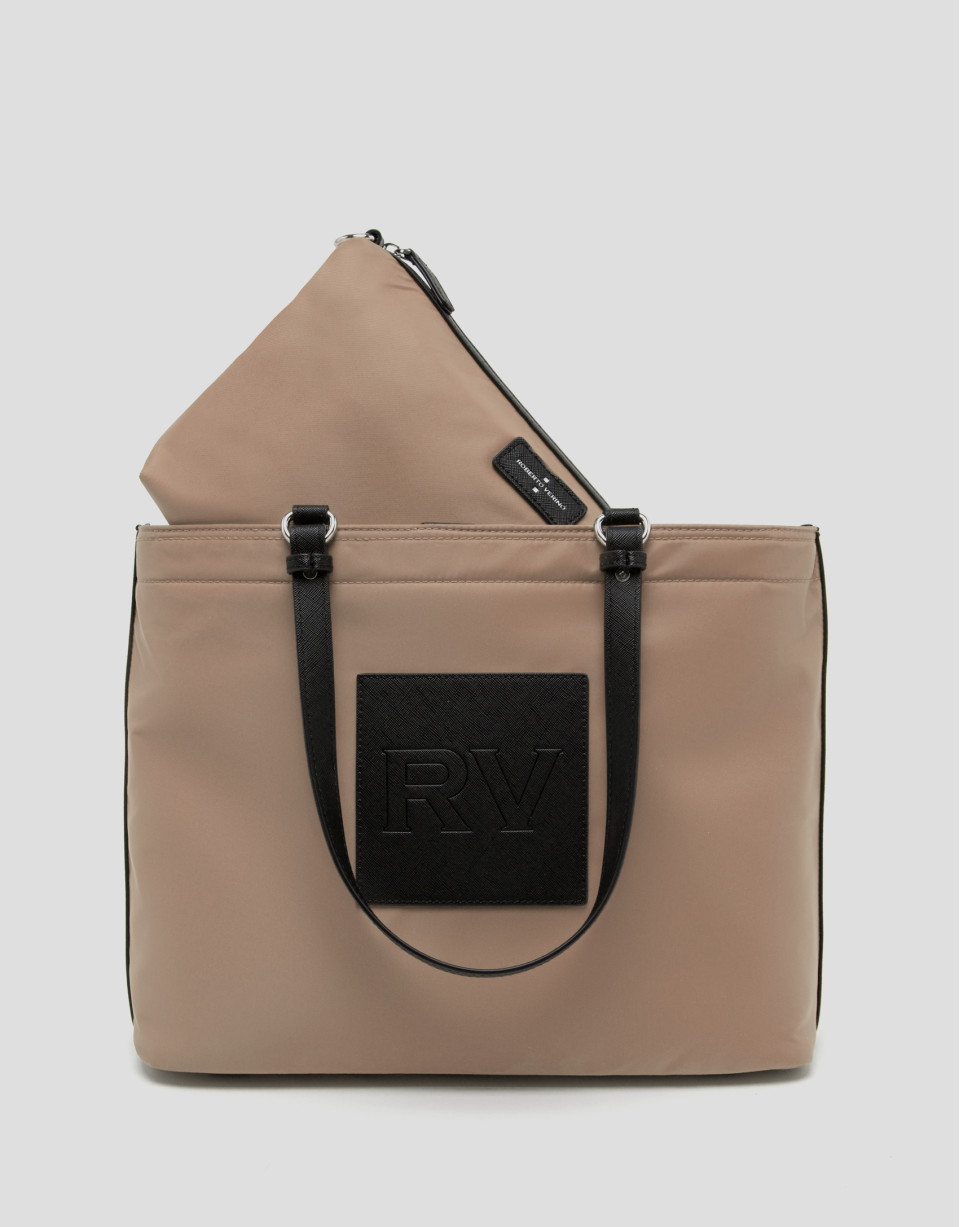 Beige nylon Dhalia shopping bag