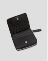Medium black Dhalia Petal nylon billfold