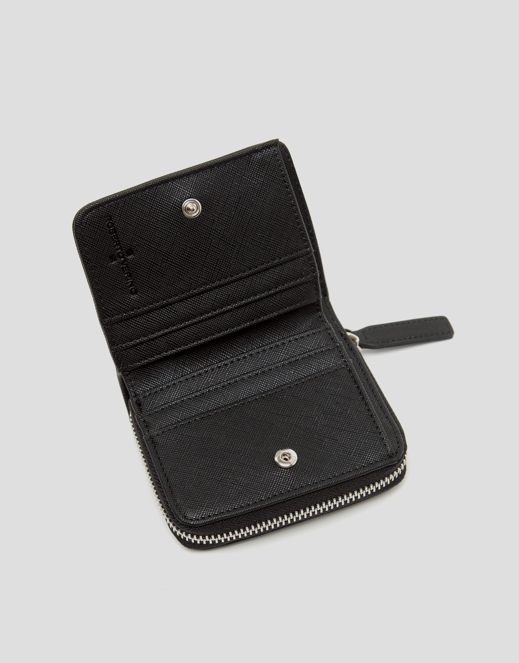 Billetera midi Dahlia nailon negro