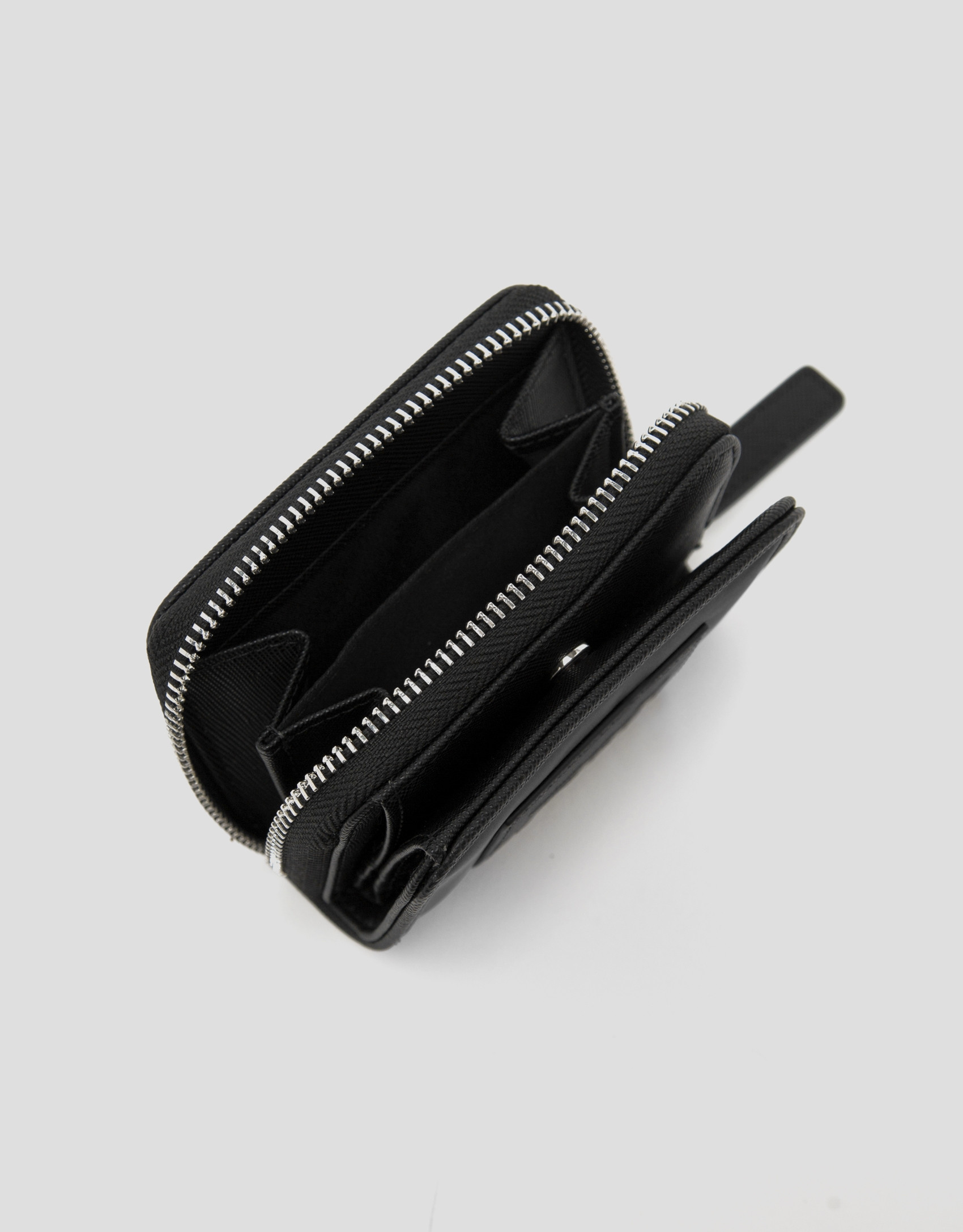 Medium black Dhalia Petal nylon billfold