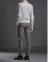 Gray knit yoke jacket