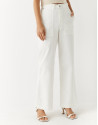 White denim wide pants with 4 pockets - Woman | Roberto Verino