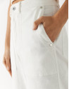 White denim wide pants with 4 pockets - Woman | Roberto Verino