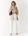 White denim wide pants with 4 pockets - Woman | Roberto Verino