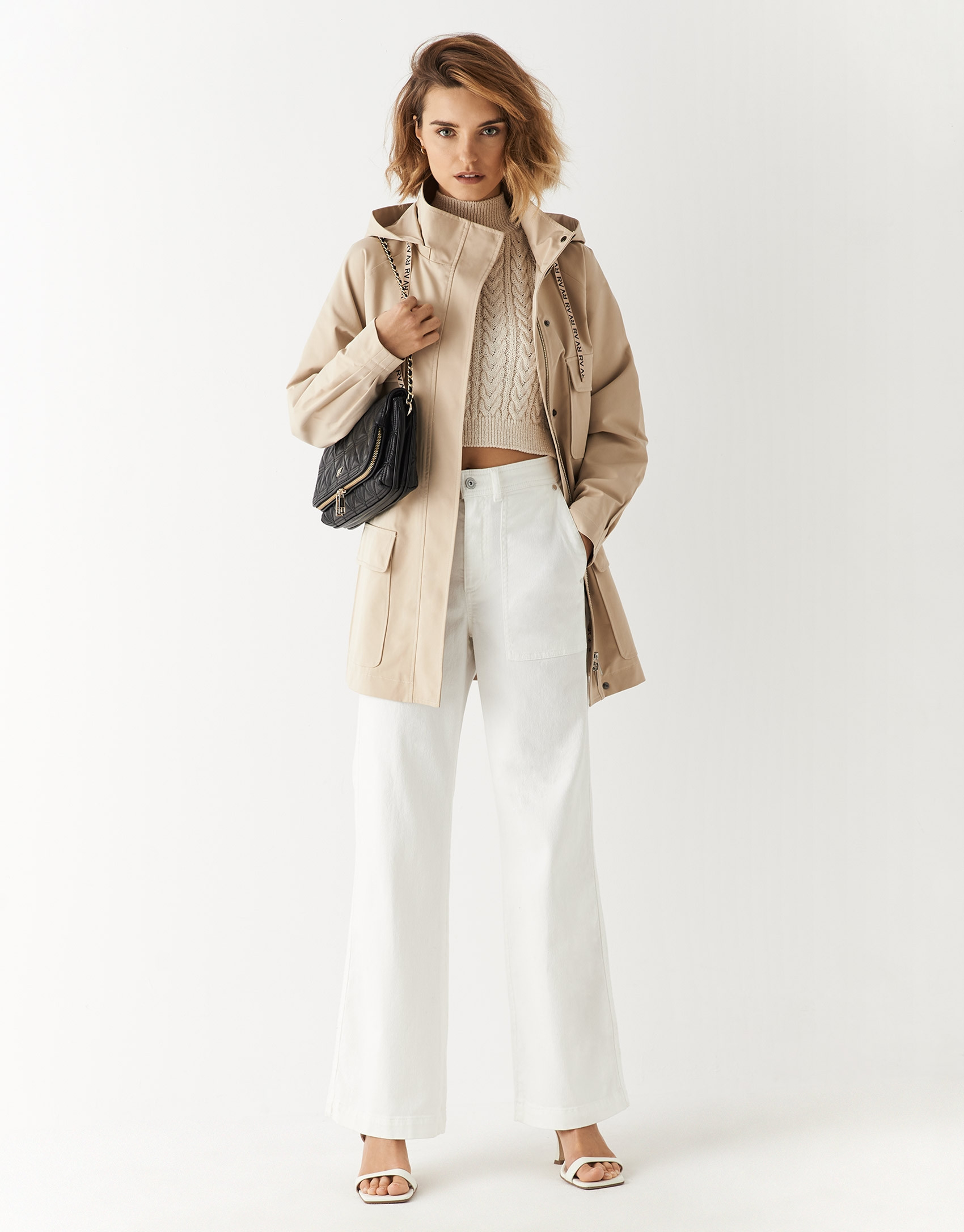 Pantalón ancho 4 bolsillos denim blanco - Mujer | Roberto Verino