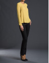 Camisa mostaza escote caja