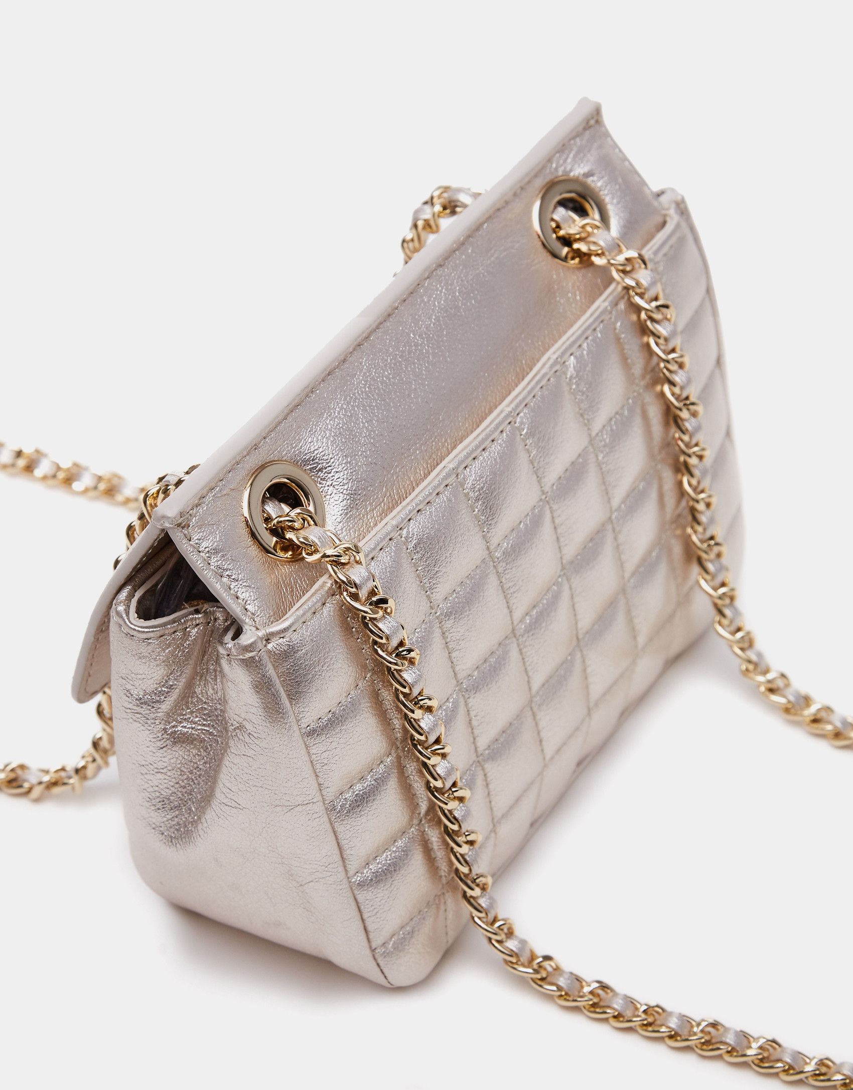 Bolso shoulder Ghauri Nano oro claro - Mujer | Roberto Verino