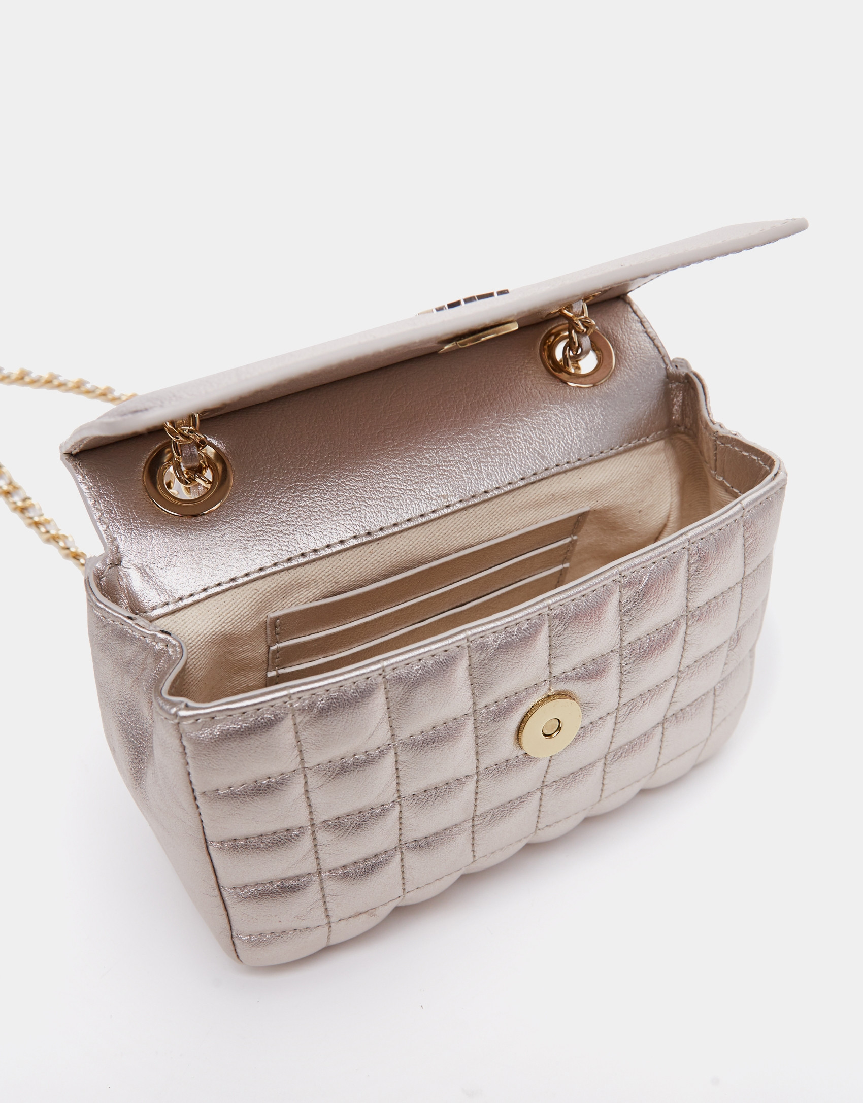 Bolso shoulder Ghauri Nano oro claro - Mujer | Roberto Verino