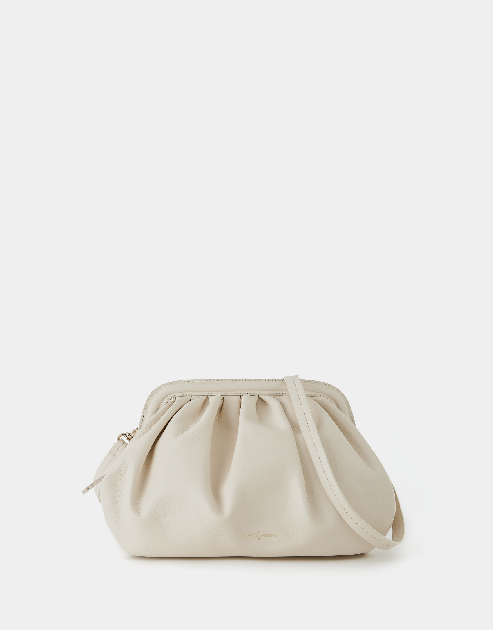 Beige leather Ursula handbag - Woman - SS2024 | Roberto Verino