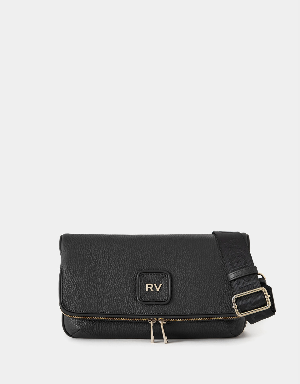 Bolso bandolera Martina Duplo piel negro | Roberto Verino