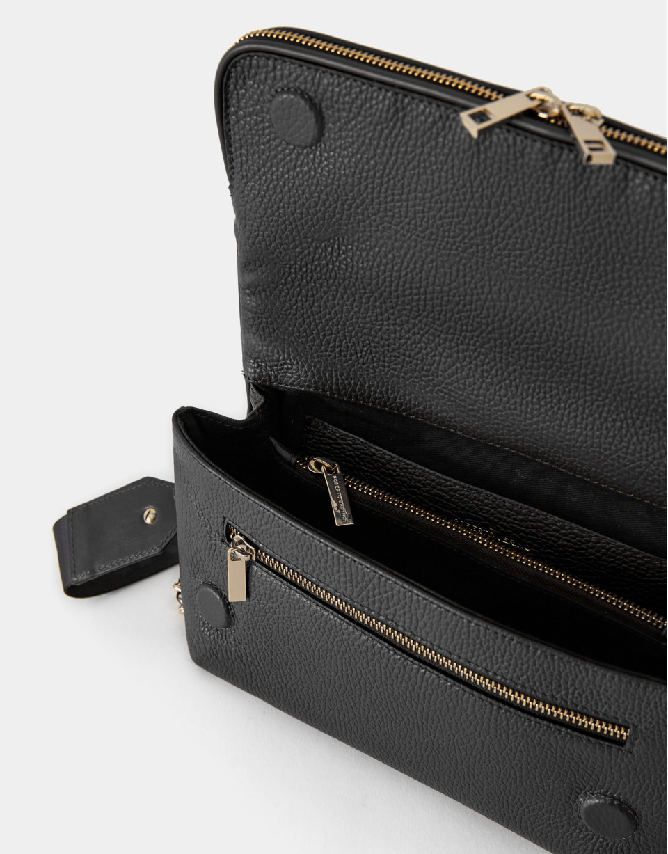 Bolso bandolera Martina Duplo piel negro | Roberto Verino